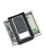 Black Faux Leather Magnetic Nickel-plated Money Clip - $353.39 MXN