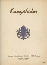 Kungsholm Scandinavian Restaurant Menu Chicago 1949 Smorgasbord Esquire - £30.07 GBP