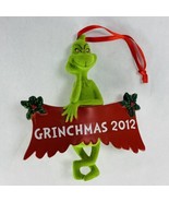 The Grinch Flocked Felt Ornament Grinchmas 2012 Dr. Suess Christmas - $15.99