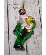 6&quot; Santa with Horn European Style Blown Glass Santas Best Christmas Orna... - $18.69