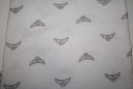 Luvable Friends Baby Girl Cotton Flannel Receiving Blanket Crown Tiara H... - $293.03 MXN