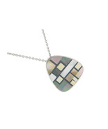 Fronay 16 in. Vintage Triad Mother of Pearl Pendant Necklace in 925 Ster... - €38,77 EUR