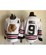 Blackhawks #9 Bobby Hull Jersey Old Style Uniform White - $49.00