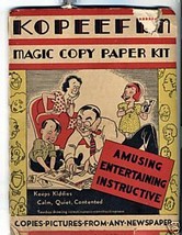 1935 Embree Mfg Toy KOPEEFUN Magic Copy Paper Kit Compl - $34.99