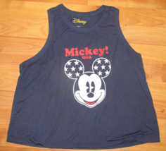 Disney Blue Mickey USA Tank Top Shirt Mickey Mouse Girls 14-16 - £7.80 GBP