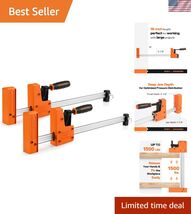 18” Bar Clamp Set, 2-pack 90° Parallel Clamp Cabinet Master, Steel Jaw B... - $154.82