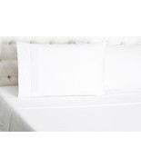 Sferra Leonardo White Twin Sheet Set 3PC 100% Cotton Percale Crisp Italy NEW - $250.00