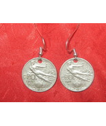 Vintage Antique Italy Italian Lire Flying Lady Coin Pendant Charm Earrings - £14.78 GBP