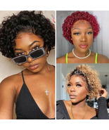 Pixie Cut Wigs Human HaiShort Curly Lace Front Human Hair Wigs For Women... - £31.59 GBP+