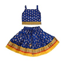 lehenga choli for kids girls dress Soft rayon Fabric readymade stiched sleevless - £31.45 GBP