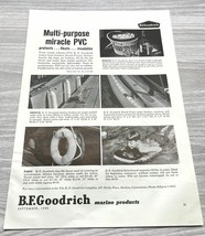 B F Goodrich Marine Products 1958 Vintage Print Ad PVC Handi-Floats Fenders - £9.55 GBP