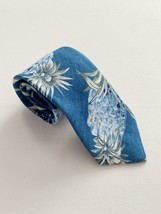 BONOBOS Handmade Neck Tie Blue Floral Linen - $89.07