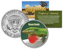 GREEN ANOLE * Reptiles * JFK Half Dollar U.S. Colorized Coin CAROLINA LI... - $12.95