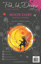 Pink Ink Designs 6&quot;X8&quot; Clear Stamp Set-Moon Fairy CPI243 - £32.37 GBP