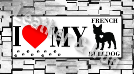 New I Love My French Bulldog Dog Design Vinyl Checkbook Cover Dogs - $8.75