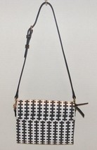 Nwot Dooney &amp; Bourke Black White Pebble Leather Georgia Hunter Shoulder Handbag - £159.83 GBP