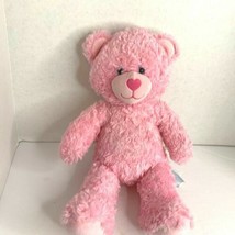 Build A Bear Plush Stuffed Animal Toy Pink 18 in tall Fluffy Bear - $13.86