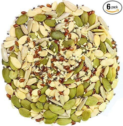 Raw Seeds Combo (Pumpkin Seeds, Sunflower, Sesame, Chia, Flax Seeds, Watermelon - £26.76 GBP