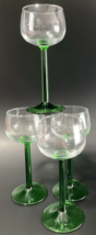 4 Cristal d&#39;Arques Durand Luminarc France 6oz Emerald RHINE Wine Glasses  6-3/8&quot; - £23.34 GBP