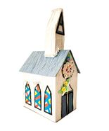 1970s Vintage Paper Church Faux-Stained Glass Village Crafts Maine Handm... - €42,67 EUR