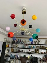 Beautiful Mid Century Sputnik Chandelier Modern Stilnovo Design Italian Fixture - £446.07 GBP