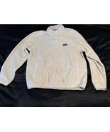 Eddie Bauer XL Beige Fleece Pullover Snap Mock Neck Outdoor Layer - $23.79 CAD