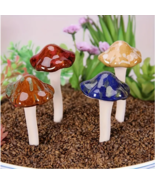 Ceramic Mushroom Set of Four Hippie Vibe Shroom 70s Garden Planter Decor... - £19.33 GBP