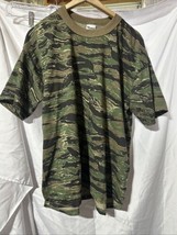 Vintage Tru-Spec Single Stitch Tiger Stripe Camo Military T-Shirt Sz XL NOS - $29.69