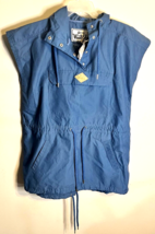 Vintage NWT Woolrich Womens Hooded Poncho Cape Coat Blue VTG Size L Archive 1977 - £110.73 GBP