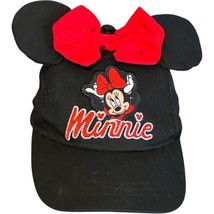 Disney children’s Minnie Mouse W/ Ears And Bow Baseball Cap Hat kids Bla... - $148.61 MXN