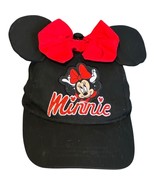 Disney children’s Minnie Mouse W/ Ears And Bow Baseball Cap Hat kids Bla... - $7.95
