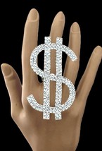 Oversized Dollar Money  Adjustable Statement Big Party Ring Hip Hop Jewelry - £11.58 GBP