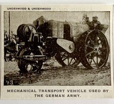 1916 German Army Mechanical Transport Vehicle Print Military Automobilia DWMYC1 - £12.77 GBP