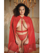 Allure Lace &amp; Mesh Cape W/attached Waist Belt (g-string Not Included) Re... - £17.18 GBP
