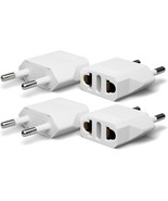 4 Pack European Travel Plug Adapter US to Europe Adapter C Outlet Conver... - £15.47 GBP