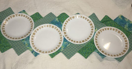 4 Vtg Corning Corelle Butterfly Gld 8.5&quot; Plates Luncheon Salad Cake Tea Party RV - £19.08 GBP