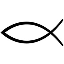 2x Jesus Fish Vinyl Decal Sticker Different color &amp; size for Cars/Bike/Windows - £3.50 GBP+