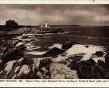 Portland Harbor Delano Park Head Light Maine ME 1910s UNP Photo-Type Pos... - £12.58 GBP