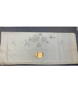 Vintage stamped flower embroidery pillowcase set of 2 - £13.85 GBP