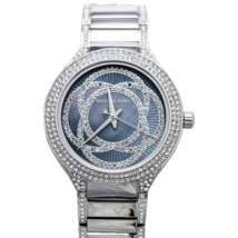 Michael Kors MK3480 Kerry Ladies Silver Mother Of Pearl Dial Chrono Watch + Bag - £144.52 GBP