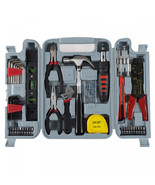 130-Piece Home Repair Tool Set Beginners Household Hand Tools Kit Storag... - £39.09 GBP