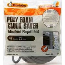 NEW FROST KING C21H GRAY CAULK SAVER BACKER ROD 3/8 X 20FT FOR CRACKS SALE - $10.44