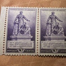1940 3 cent 13th Amendment, 75th Anniversary, Lincoln Statue-lot of 2 - €10,11 EUR
