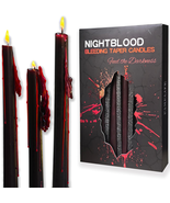 10-Inch Bleeding Vampire Taper Candles, Black Blood Dripping Candlestick... - $18.79 CAD