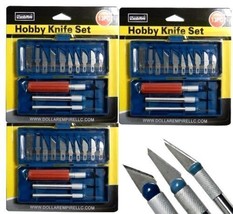 Hobby Knife Set Craft Razor Blade Kit Precision Multifunction Cutter 3 Sets/39Pc - £9.89 GBP