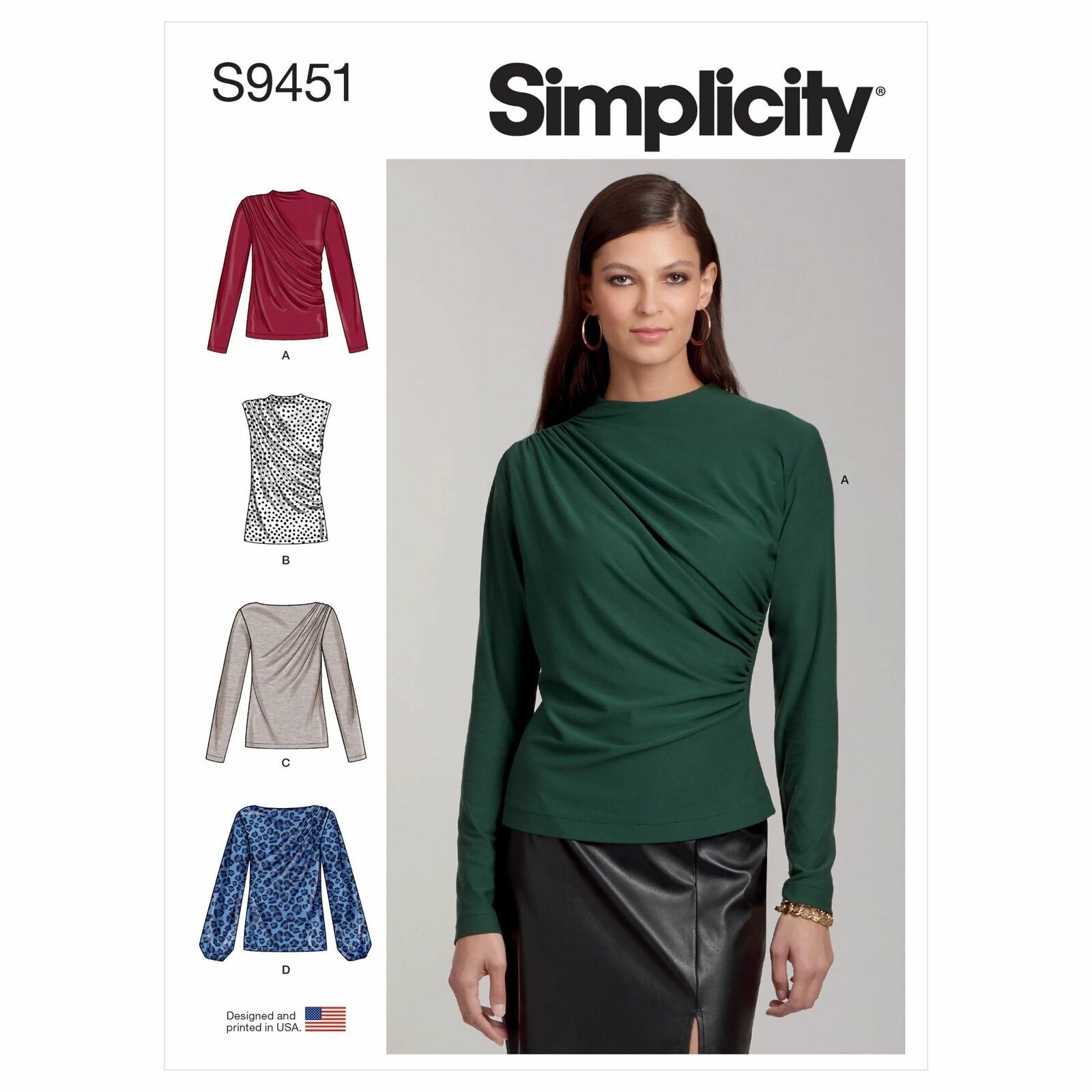 Simplicity Sewing Pattern 9451 11266 Knit Tops Misses Size 6-14 - $8.96