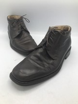 Johnston & Murphy Ankle Boot US 8.5 M Brown Leather Lace up Boots Made Italy  - $34.64