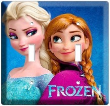 Elsa And Anna Disney Frozen Sister Love Double Light Switch Wall Plate Girl Room - £11.98 GBP