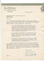 Samuel Kirk Letterhead America's Oldest Silversmith 1937  - $17.82