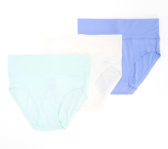 All Worthy Set of 3 Brushed Micro Brief Panty- BRIGHT, 2X - $22.77